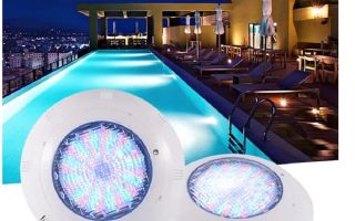 Projecteur de piscine : LED, halogène, surface, immergé, 12V 300W