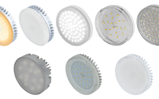 Illuminateurs et lampes à corps dimmables GX53: sélection, installation