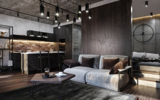 Polilei dans la salle de style Tavan: tavan et visula, dirigez-les vous-même, à l'intérieur, noir dans le hall