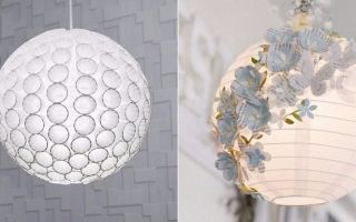 Nous réglons l'abat-jour avec notre propre si rjtse : derrière la lampe de foyer et la lampe de table