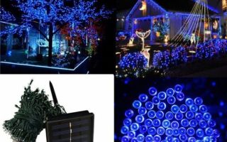 Pregled sur une guirlande à énergie solaire pour un grêlon et sur open