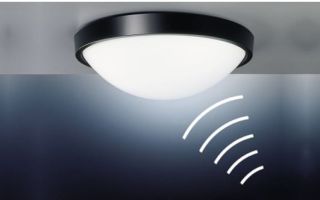 Corps d'éclairage avec détecteur de mouvement : vue, installation, configuration