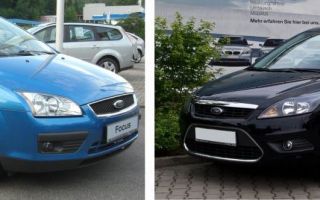 Smyana sur kasata svetlina sur Ford Focus 2: restyling et dorestil