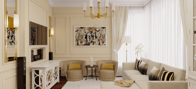 Polyleys néoclassiques: caractéristiques élégantes, couleur, préglés sur les modèles populaires