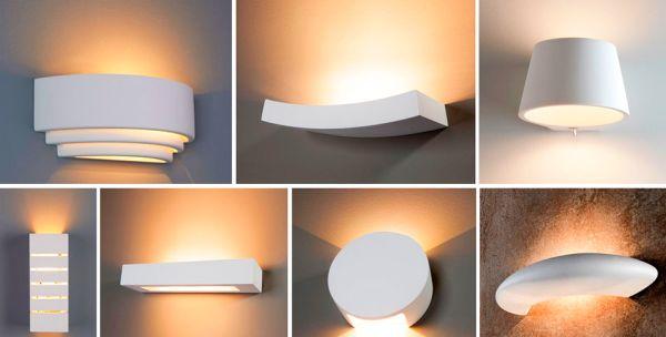 Lampes en plâtre de différentes formes