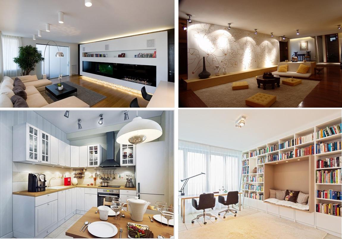 Rampé sur les projecteurs du foyer pour l'éclairage et l'éclairage arrière