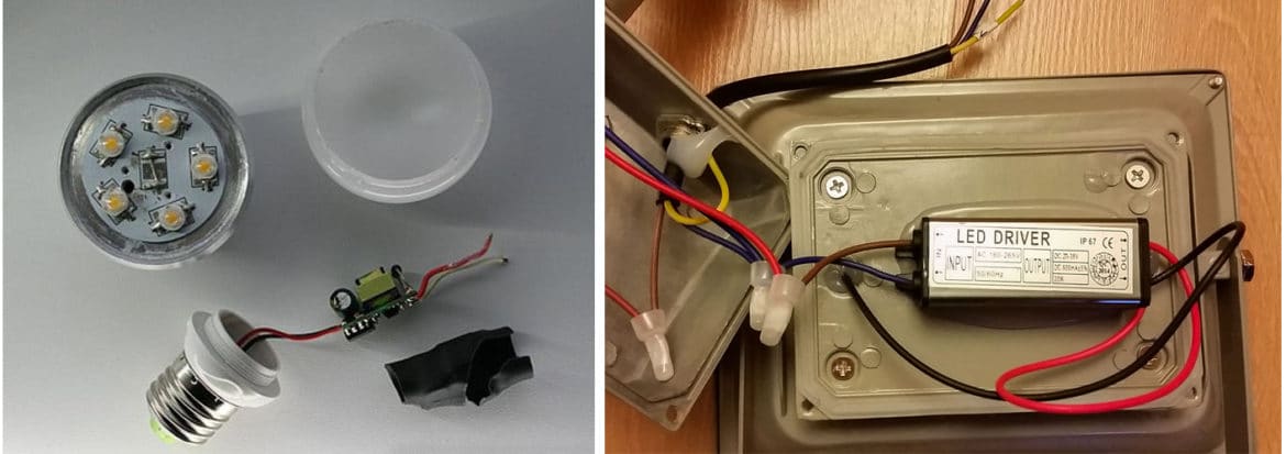 Drivers pour la protection d'une lampe à diode (librement) et d'un spot LED