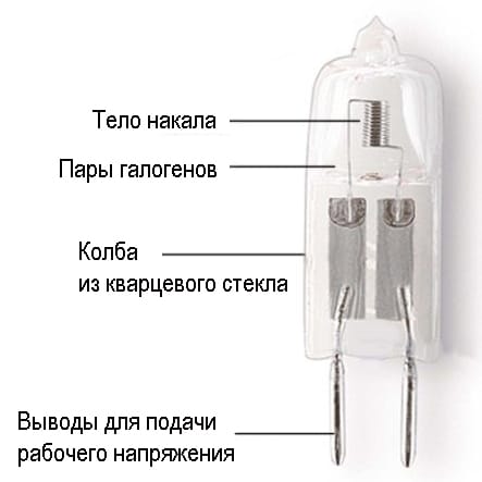 Appareil avec lampe halogène