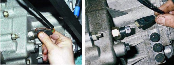 conducteurs sur le capteur pour la course arrière VAZ 2110