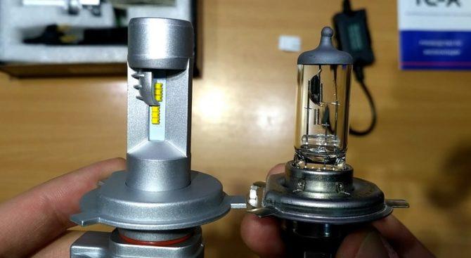 Comparaison pour la conception et l'halogène