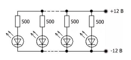 schéma de câblage pour l'éclairage des appareils VAZ 2107