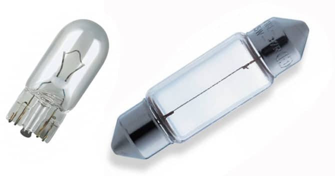 Lampes W5W et C5W