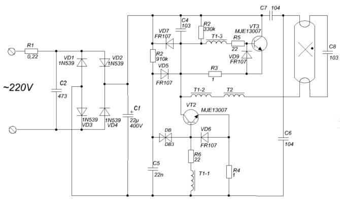 Circuit de ballast électronique