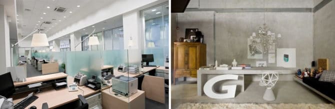 lampi dans un style hi-tech et salle tavansko