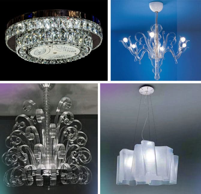 Eclairage corporel en verre organique