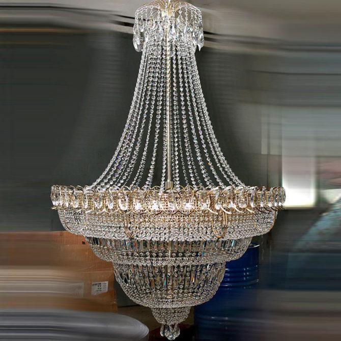 Poliley avec abat-jour en cristal