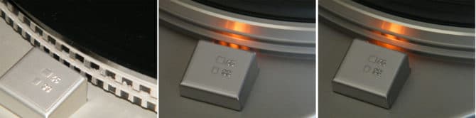 Stroboscope sur un gramophone