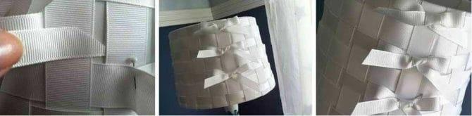 Travail de l'abat-jour à travers le tissu