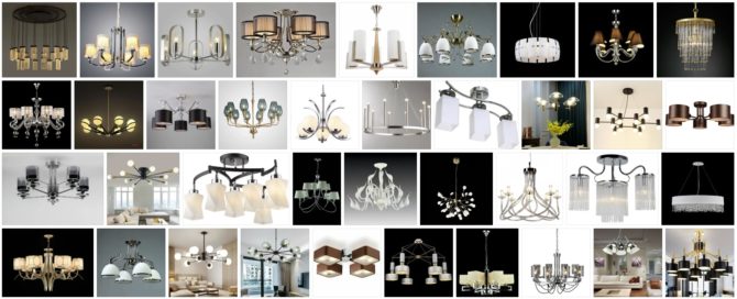 Izbor sur tavanni lampi et polylei dans la chambre de style Art Nouveau