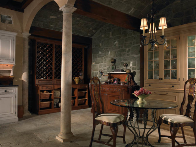 Polilei et lampes pour la cuisine vv fresque style Provence