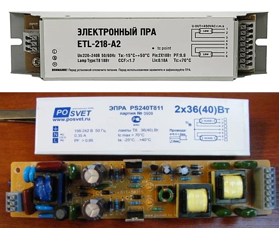 Le dispositif et le principe de l'action sur le ballast pour lampes fluorescentes