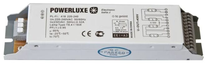 Le dispositif et le principe de l'action sur le ballast pour lampes fluorescentes